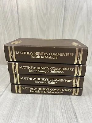 Matthew Henry’s Commentary On The Whole Bible Vol 1-4 Hardcover Set  Macdonald • $28.56