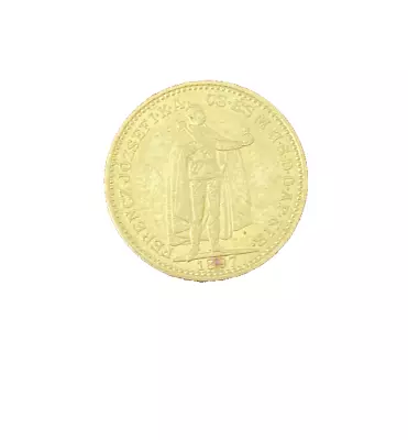 Hungary 1897 Gold 20 Corona AU • $540