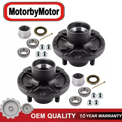 Pair 4 On 4 Trailer Idler Hub Kits 4 Lugs 4x4 2000 Lb Axle 1-1/16  Bearings • $49.52