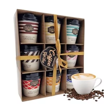 Coffee Gift Set 9 Flavoured Coffee Gift Set For Women Travel Takeout Cups Gift • £17.01