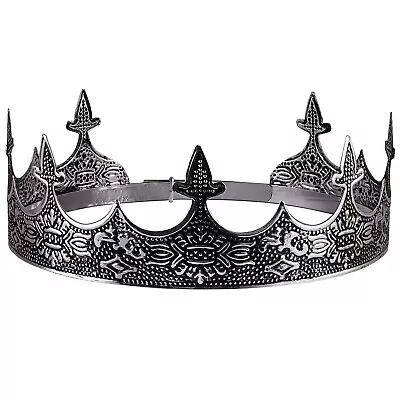 Silver King's Crown For Theater Prom Party Decorations Royal Crown Men Costume • $21.99