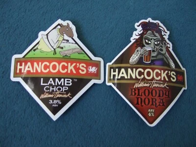 £5.99 • Buy Hancock's Beer Pump Clips Bloody Nora And Lamb Chop Welsh Brewery