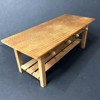 £3.99 • Buy Vintage Dolls House 1:12 Large Kitchen Scrub Top Table Artisan Made  Signed