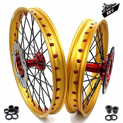 KKE 21/19 In MX Bike Wheels Set For HONDA CR125R 1998 CR250R 1997-2001 Gold Rims • $639