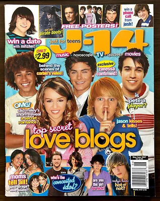 J-14 Magazine May-June 2007 Miley Cyrus Zac Efron Nick Jonas Bros. Avril Lavigne • $20