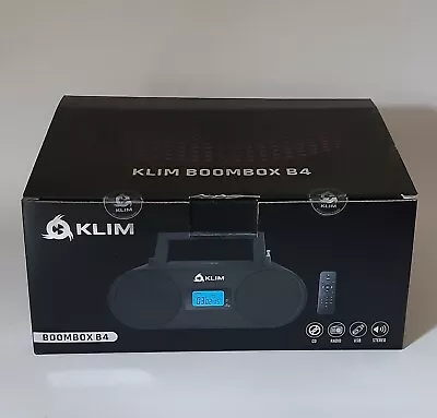 KLIM Boombox B4 Radio With CD Player + AM/FM Radio MP3 Bluetooth AUX USB + P • £42