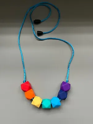 RAINBOW Silicone Breastfeeding Teething NecklaceNursingBabywearing Chewable • £9.99