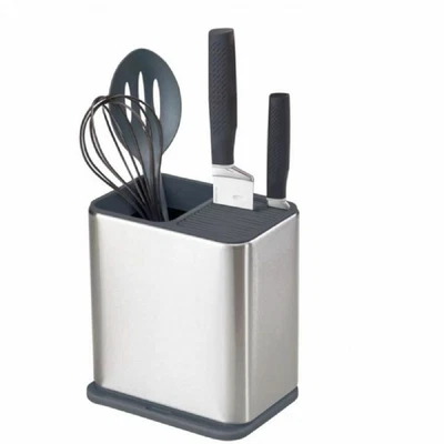 $61.70 • Buy NEW JOSEPH JOSEPH SURFACE STAINLESS STEEL KNIFE & UTENSIL POT Holder Caddy