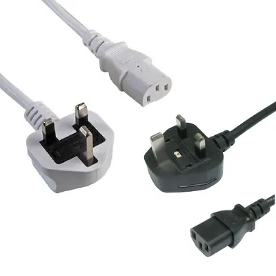 £15.99 • Buy Kettle Lead Power Cable Cord UK Plug To IEC C13 For PC Monitor TV 1m To 10m Lot