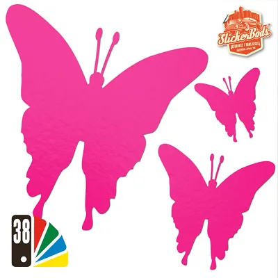 25 BUTTERFLY STICKERS DECALS For Car | Wall | Home - 38 Colours (S3) • £4.95