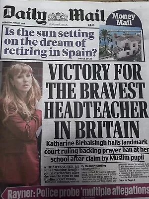 Daily Mail 17th April 2024 17/4/24 • £12