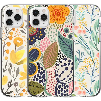 $16.95 • Buy Silicone Cover Case Abstract Pattern Painting Flowers Nature Leaves Colours Art