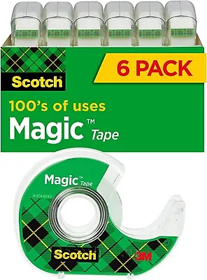 Scotch 6122 Magic Tape & Refillable Dispenser 3/4-Inch X 650-Inch 1-Inch Core • $17.99