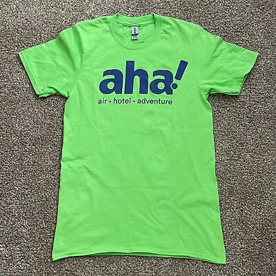 AHA! AIRLINES Neon Green T-Shirt (size S) • £23.75