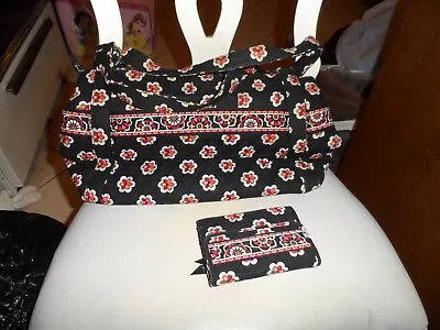 Vera Bradley Stephanie Handbag And Euro Wallet  In Pirouette Pattern • $36