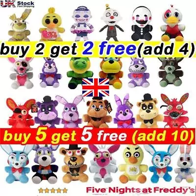 FNAF Five Nights At Freddy's Plush Doll Toy Plushies Bear Foxy Sundrop Moon Gift • £6.99