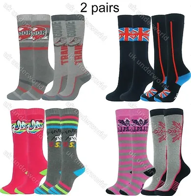 £5.45 • Buy 2 Pairs Boys Girls Thermal Welly Socks Boot Ski Walking Cycling Childrens Ladies