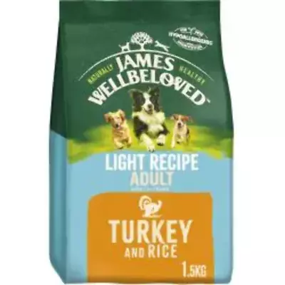 James Wellbeloved Dry Dog Food Adult Light Turkey & Rice 1.5kg 12.5kg • £20.28