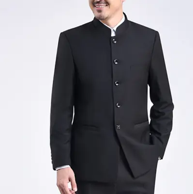 Men's Chinese Traditional Coat Mandarin Formal Collar Single Breast Suits Jacket • $40.86