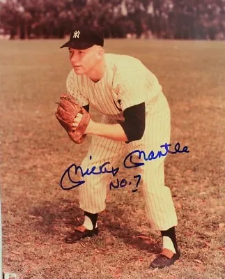 Mickey Mantle (d.1995) Signed No. 7 Autographed 8x10 Baseball Photo PSA 10 !!! • $999.99