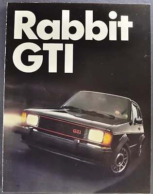 1983 Volkswagen Rabbit GTi Sedan Brochure Folder Excellent Original VW 83 • $12.95