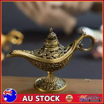 Vintage Aladdin Lamp Fairy Tale Home Desk Ornament Decor (Ancient Copper) • $11.99