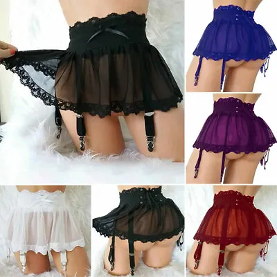 Womens Pleated Mini Skirt Micro Short Dress Sexy See Through Skirts Club Costume • $10.99
