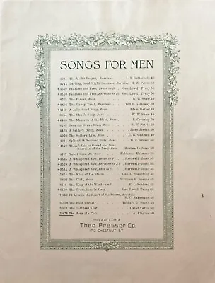 1923 Vintage Sheet Music Bass Voice The Horn A. Flegier Paul Bliss Vocal Piano • $6.99