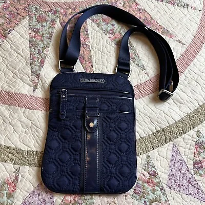 Vera Bradley Navy Blue Quilted Crossbody Bag Purse • $17.87