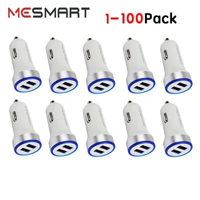 1-100x Wholesale For IPhone 15 14 Pro Max Fast USB Dual Ports Car Charger Lot • $10.59