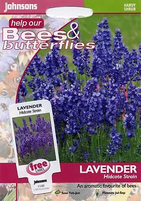 Johnsons Seeds - Pictorial Pack - Flower - Lavender Hidcote Strain - 100 Seeds • £4.15