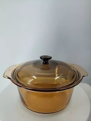 Corning Ware Visions Amber 3.5 L Dutch Oven Stock Pot USA • $65