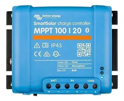 SmartSolar MPPT 100V 20 Amp 12/24/48 Volt Solar Charge Controller  Bluetooth  • $98.25