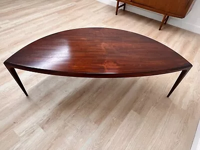 Mid Century Half Moon Table By Silkeborg Of Denmark • $1950