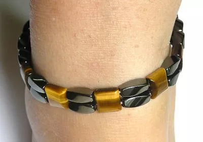 $42.74 • Buy Magnetic Hematite Brown Tiger Eye Anklet Magnetic Clasp SPORT AAA+ GOLF!