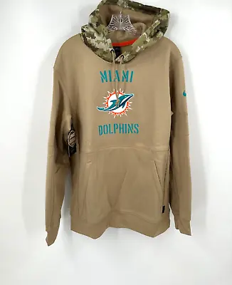 Miami Dolphins Team Issued Mens Sweatshirt Salute To Service Size Large W/tags! • $49.90