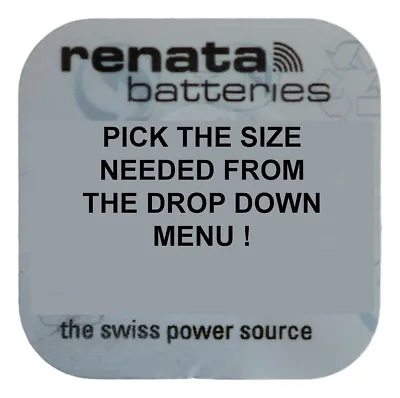 Genuine RENATA Silver Oxide Watch Battery 1.55v Swiss Made -ALL SIZE SHOWCASE! • £3.50
