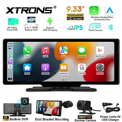 9.33  IPS Screen Portable CarPlay Android Auto Car GPS Stereo Bluetooth 2K Video • $129.99