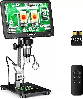 TOMLOV DM9 Pro 7 In HDMI Digital Microscope Video Camera 1200X Coin Microscope • $99