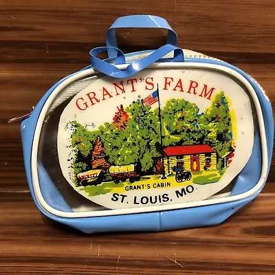 Vintage Grants Farm St Louis Mo Plastic Coin Purse Souvenir Travel Grants Cabin • $14.99