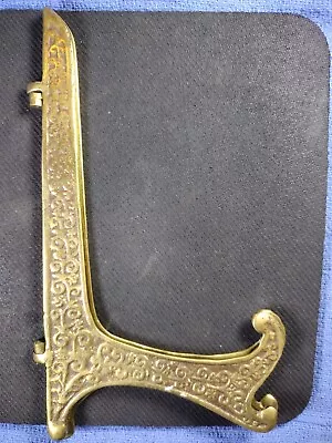 Vintage 9  Folding Brass Ornate Scroll Tabletop Easel Picture Book Display • $17.99