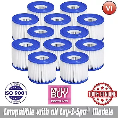 12x New Bestway Lazy Lay-Z-Spa Filters VI Cartridge Hot Tub Spa Swimming Pool  • £31.85