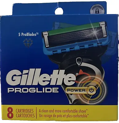 Gillette Proglide Power Razor Blade Refills New Packs Of 8 Cartridges Image Vary • $18.89
