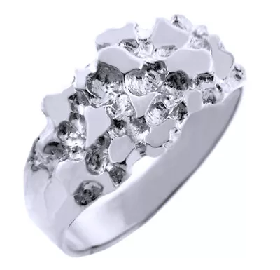 Pure .925 Sterling Silver Men's Knight Nugget Ring • $39.99