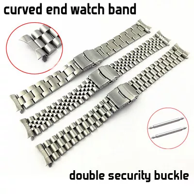 22mm Curved Stainless Steel Jubilee For Casio MDV-106 MDV 107 Watch Band  • $35.99