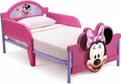 Disney Minnie Mouse 3D-Footboard Toddler Bed For Kids New Gift • $107.81