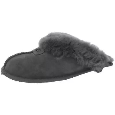 Ugg Womens Coquette Gray Suede Mule Slippers Shoes 9 Medium (BM) BHFO 5534 • $110.99
