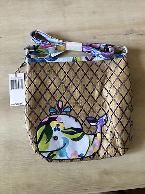 Vera Bradley Whale Woven Straw Crossbody Bag Marian Floral Beach Purse NWT • $25