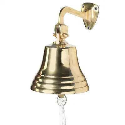 Wall Mounted Traditional Door Bell Pub Last Orders Nautical Gold Ship Bell M&W • £14.99
