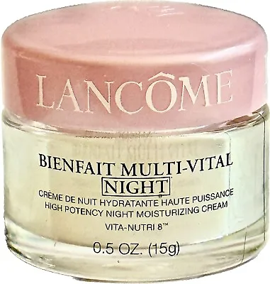 Lancome BIENFAIT Multi-Vital NIGHT Cream 0.5 Oz Travel Size NWOB Exp 12/25 • $42.50